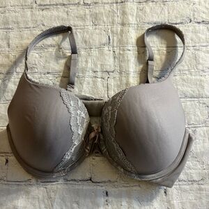VICTORIA’S SECRET BODY BY VICTORIA PADDED PERFECT COVERAGE GREY BRA SIZE 36D